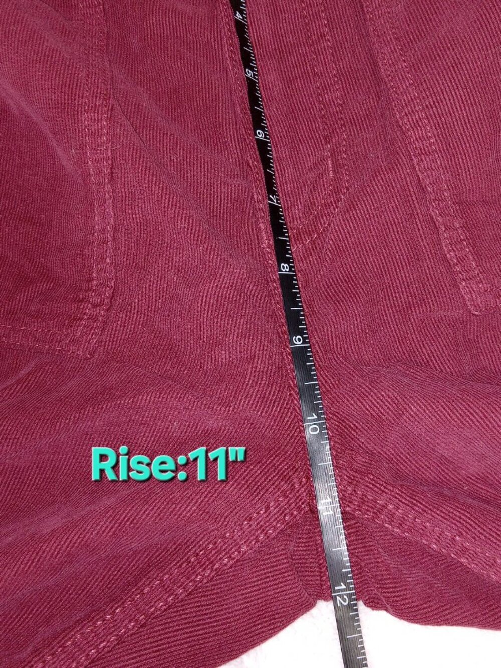 American Eagle Baggy Mom Corduroy Pants High Rise Maroon Red Sz 0 NWT - Picture 13 of 14